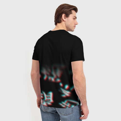 Мужская футболка 3D с принтом Би старс, вид сзади #2