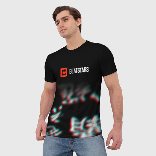 Мужская футболка 3D с принтом Би старс, фото на моделе #1