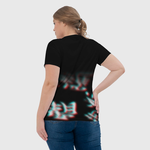 Женская футболка 3D с принтом Би старс, вид сзади #2