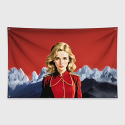 Флаг-баннер Девушка в красной униформе