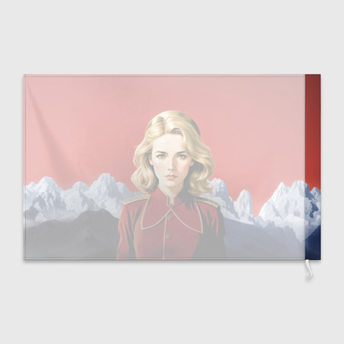 Флаг 3D Девушка в красной униформе - фото 2