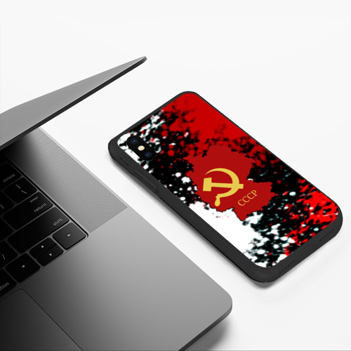 Чехол для iPhone XS Max матовый Назад в СССР, цвет черный - фото 5