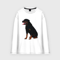 Мужской лонгслив oversize хлопок Rottweiler