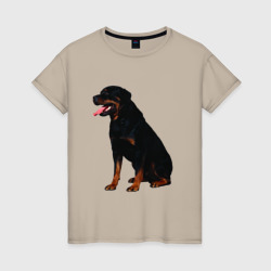 Женская футболка хлопок Rottweiler