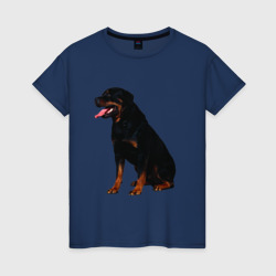Rottweiler – Женская футболка хлопок с принтом купить со скидкой в -20%