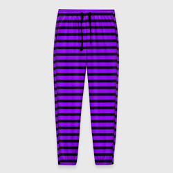 Мужские брюки 3D Фиолетовый в чёрную полоску