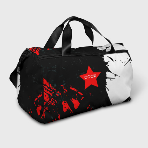 Сумка спортивная 3D с принтом Звезда символ СССР, вид спереди #2