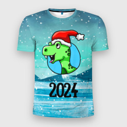 Мужская футболка 3D Slim Новый год 2024 дракона