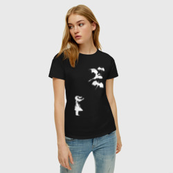 Женская футболка хлопок Девочка и драконы - фото 2