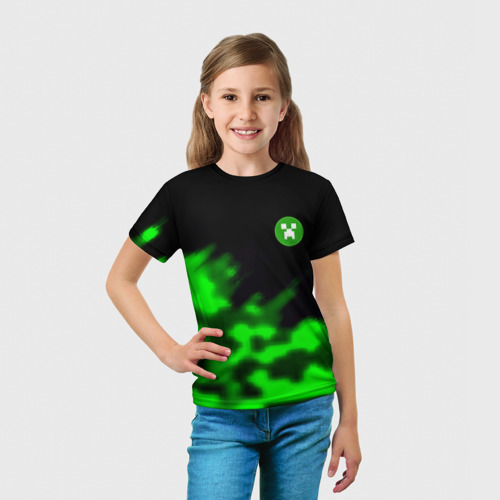 Детская футболка 3D Creeper steel, цвет 3D печать - фото 5