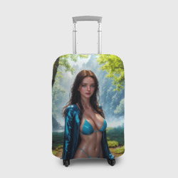 Чехол для чемодана 3D Секси девушка мавка в купальнике