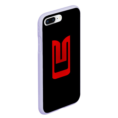 Чехол для iPhone 7Plus/8 Plus матовый Москвич лого авто, цвет светло-сиреневый - фото 3