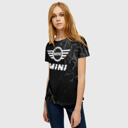 Женская футболка 3D Mini speed на темном фоне со следами шин - фото 2