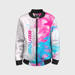 Детский бомбер 3D Jaguar neon gradient style: по-вертикали