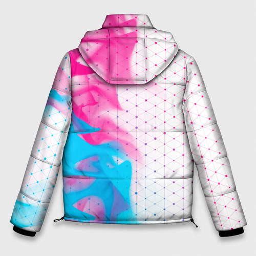 Мужская зимняя куртка 3D Jaguar neon gradient style: по-вертикали, цвет черный - фото 2