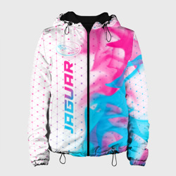 Женская куртка 3D Jaguar neon gradient style: по-вертикали