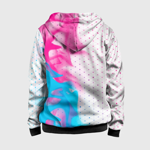 Детская толстовка 3D на молнии Jaguar neon gradient style: по-вертикали, цвет черный - фото 2