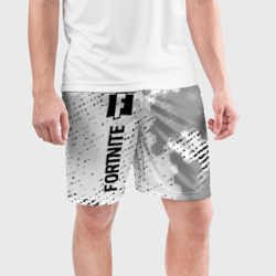 Мужские шорты спортивные Fortnite glitch на светлом фоне: по-вертикали - фото 2