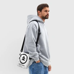 Сумка через плечо 3D Ghost of Tsushima glitch на светлом фоне - фото 2