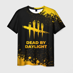 Мужская футболка 3D Dead by Daylight - gold gradient