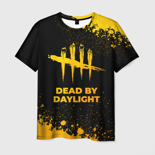 Мужская футболка 3D Dead by Daylight - gold gradient, цвет 3D печать