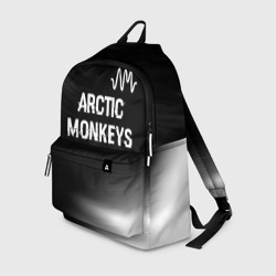 Arctic Monkeys glitch на темном фоне: символ сверху – Рюкзак 3D с принтом купить