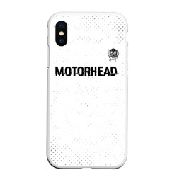 Чехол для iPhone XS Max матовый Motorhead glitch на светлом фоне: символ сверху