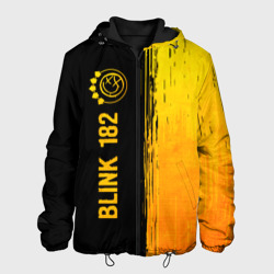 Мужская куртка 3D Blink 182 - gold gradient: по-вертикали