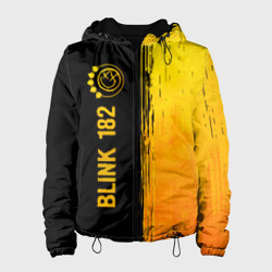 Женская куртка 3D Blink 182 - gold gradient: по-вертикали