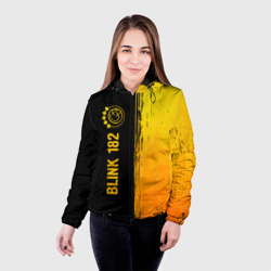 Женская куртка 3D Blink 182 - gold gradient: по-вертикали - фото 2
