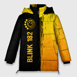 Женская зимняя куртка Oversize Blink 182 - gold gradient: по-вертикали