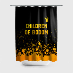 Штора 3D для ванной Children of Bodom - gold gradient: символ сверху