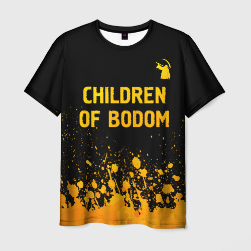 Мужская футболка с принтом Children of Bodom - gold gradient: символ сверху, вид спереди №1
