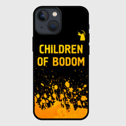 Чехол для iPhone 13 mini Children of Bodom - gold gradient: символ сверху