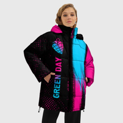 Женская зимняя куртка Oversize Green Day - neon gradient: по-вертикали - фото 2