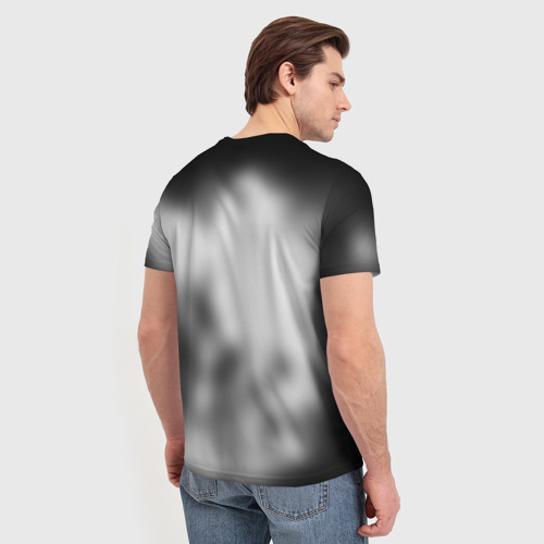 Мужская футболка 3D с принтом Half life 3 black, вид сзади #2