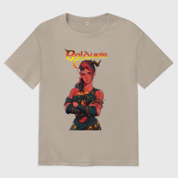 Женская футболка хлопок Oversize Карлах - врата балдура