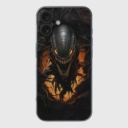 Чехол для iPhone 16 силиконовый с защитой камеры Монстр внутри меня