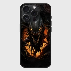 Чехол силиконовый для Apple iPhone 15 Pro матовый Монстр внутри меня