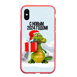 Чехол для iPhone XS Max матовый С новым 2024 годом 