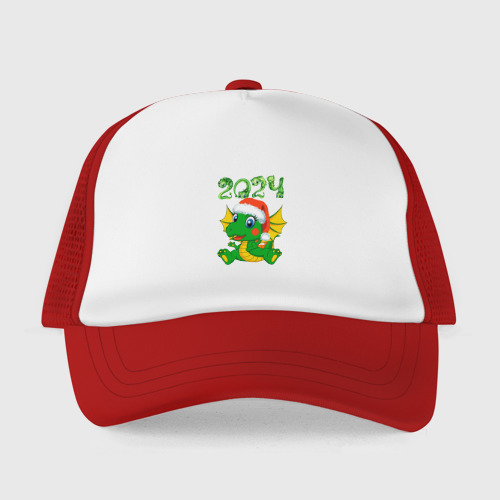 Детская кепка тракер Дракончик   20204, цвет красный - фото 2