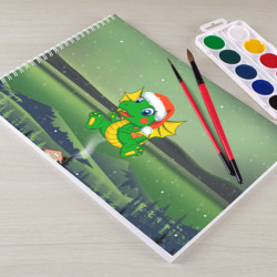 Альбом для рисования Зеленый дракончик 2024 - фото 2