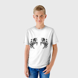 Детская футболка 3D Единороги-скелеты - фото 2