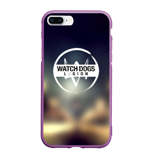 Чехол для iPhone 7Plus/8 Plus матовый с принтом Watch Dogs легион, вид спереди #2