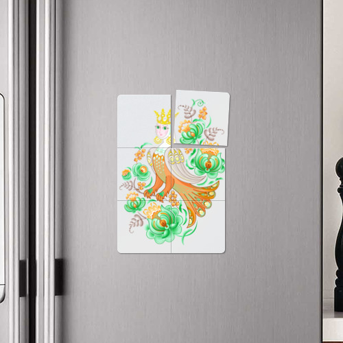 Магнитный плакат 2Х3 Птица Сирин среди русского орнамента - фото 4