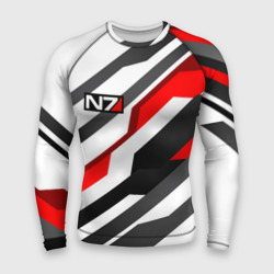 Мужской рашгард 3D Mass effect - white uniform n7