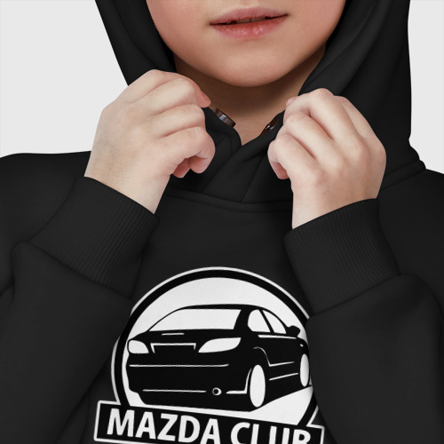 Детское худи Oversize хлопок Mazda club, цвет черный - фото 7