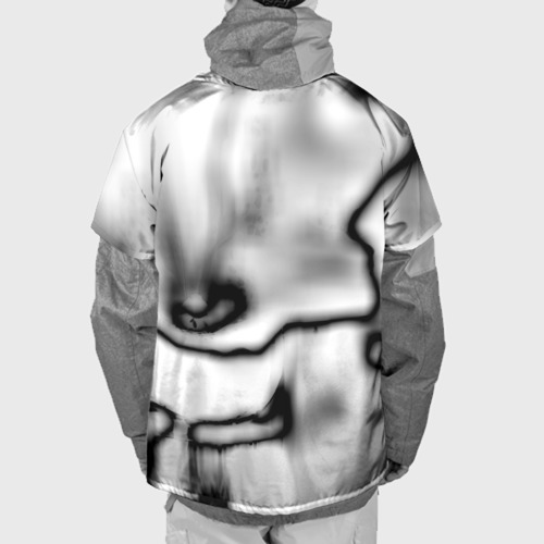 Накидка на куртку 3D Герб РФ черно белый, цвет 3D печать - фото 2