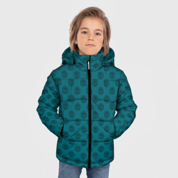 Зимняя куртка для мальчиков 3D Паттерн глаз с растительным орнаментом - фото 2