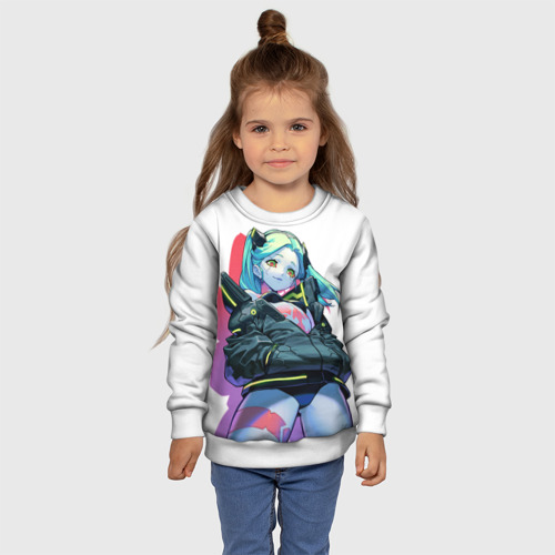 Детский свитшот 3D Ребекка cyberpunk, цвет 3D печать - фото 7